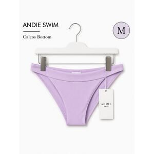 Andie Swim Calcos Bikini Bottom Lilac Medium NWT Minimal Coverage